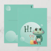 Kikker Snagelvriendelijke dieren Funny Hi-Greeting Briefkaart (Voorkant / Achterkant)