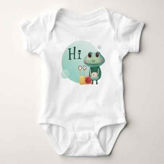 Kikker Snagelvriendelijke dieren Funny Kinder Hi Romper (Voorkant)