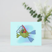 Kikker Snorkeler T-shirts en cadeautjes Briefkaart (Staand voorkant)