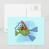 Kikker Snorkeler T-shirts en cadeautjes Briefkaart (Voorkant / Achterkant)