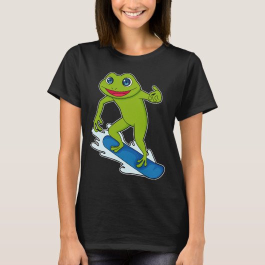 Kikker Snowboarder Snowboard T-shirt (Voorkant)