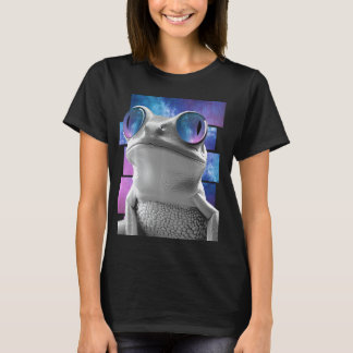 Kikker Space Glasses Galaxy Zonnebril Amfibie Huis T-shirt