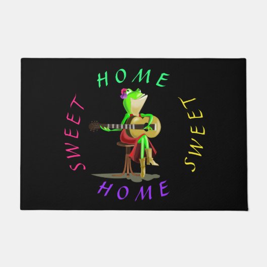 Kikker speelt gitaar Funny Doormat Deurmat (Voorkant)