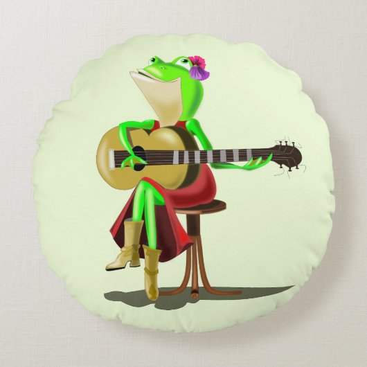 Kikker speelt gitaar Kussens (Voorkant)