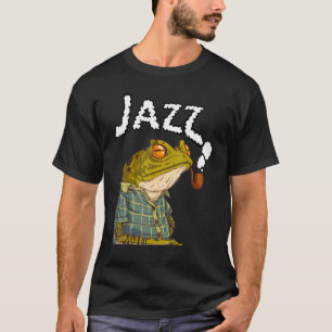 Kikker speelt Jazz Music Fun Cute Frogs Animal Gr T-shirt