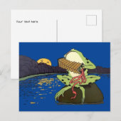  kikker spelen een concertina briefkaart (Voorkant / Achterkant)