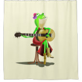Kikker spelen gitaar Douchegordijn (Voorkant)