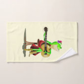 Kikker spelen gitaar Grappige badhanddoeken Bad Handdoek (Handdoek)