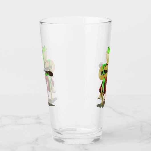 Kikker spelen gitaar - Romantisch - Liefde Glas (Links)