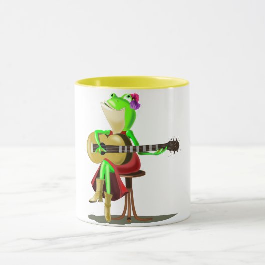 Kikker spelen Guitar Coffee Mok (Midden)