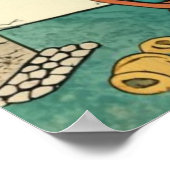 Kikker Spelen PC Spelletjes, Ukiyo-e Kikker Kunst, Poster (Hoek)