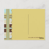 Kikker springen en streepprint Dank u Briefkaart (Achterkant)