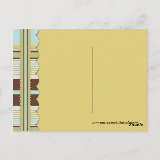 Kikker springen en streepprint Dank u Briefkaart (Achterkant)