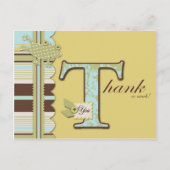 Kikker springen en streepprint Dank u Briefkaart (Voorkant)