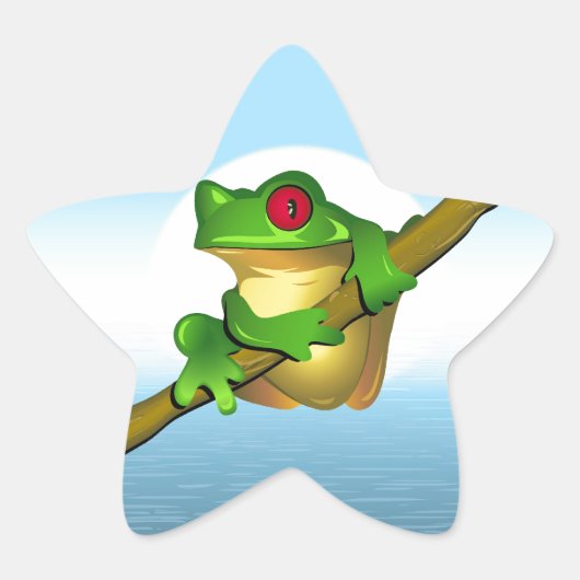 Kikker Ster Sticker (Voorkant)