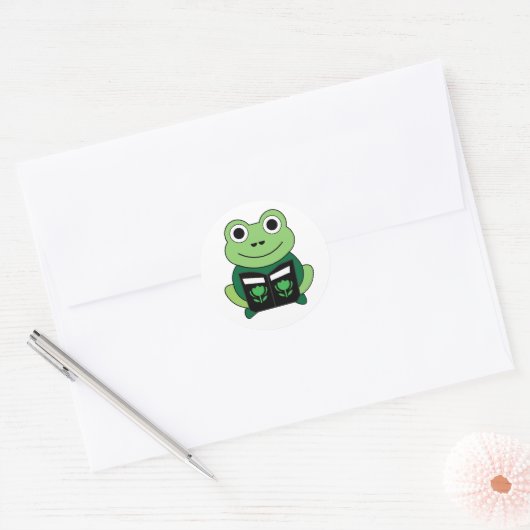 kikker sticker met knip (Envelop)