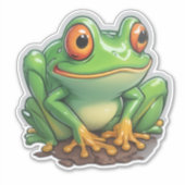 Kikker Stickers waar kunst amfibieën ontmoet (Voorkant)