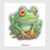 Kikker Stickers waar kunst amfibieën ontmoet (Vel)