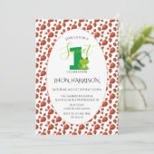 Kikker Strawberry Eerste verjaardag Kawaii Kaart (Staand voorkant)