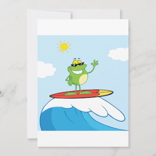 Kikker surfen kaart (Voorkant)