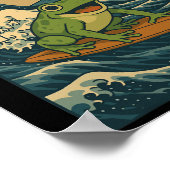 Kikker surft Japans _3 Poster (Hoek)