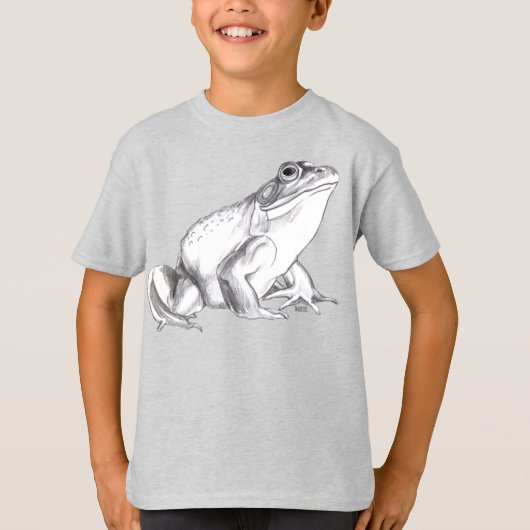 Kikker T-shirt Bullfrog Art T-shirt Cool Kikker (Voorkant)