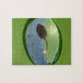 Kikker Tadpole zwemmen in waterval Legpuzzel (Horizontaal)