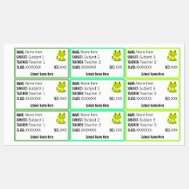 Kikker Terug naar schoollabels Naam lerarenvak Labels