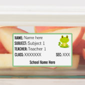 Kikker Terug naar schoollabels Naam lerarenvak Labels (Aangebracht)