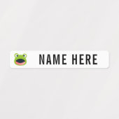 Kikker terug naar schoolnaam waterdichte labels st (Design 1)