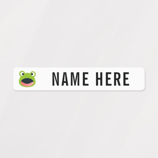 Kikker terug naar schoolnaam waterdichte labels st (Design 1)