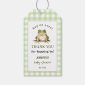 Kikker Thema Baby Shower Uitnodiging Cadeaulabel (Voorkant)