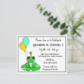 Kikker Thema Verjaardagsuitnodigingen Briefkaart (Staand voorkant)