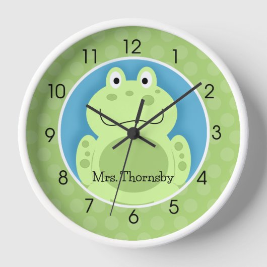 Kikker Toad Green Cute Frogs Teacher Baby Wall (Voorkant)