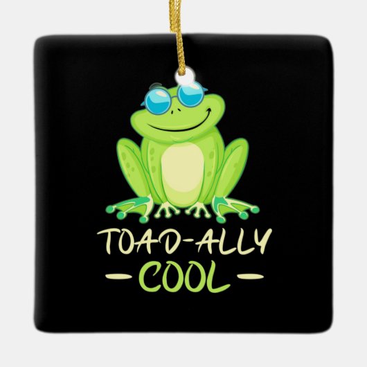 Kikker Toadally Cool Keramisch Ornament (Voorkant)