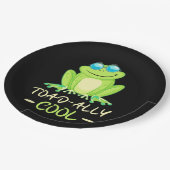 Kikker Toadally Cool Papieren Bordje (Gekanteld)