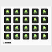Kikker Toadally Cool Vierkante Sticker (Vel)