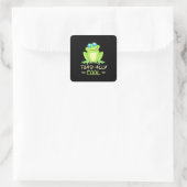 Kikker Toadally Cool Vierkante Sticker (Tas)