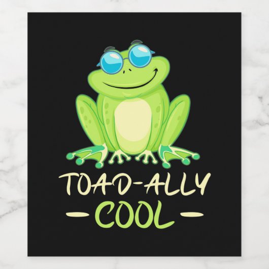 Kikker Toadally Cool Wijn Etiket (Enkel label)