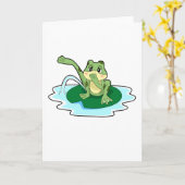 Kikker Toilet Kaart (Gele Bloem)