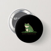 Kikker treed niet op ons ronde button 5,7 cm (Voorkant /achterkant)