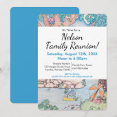 Kikker Treehouse Familie Reünie Uitnodiging, Klant Kaart (Voorkant / Achterkant)