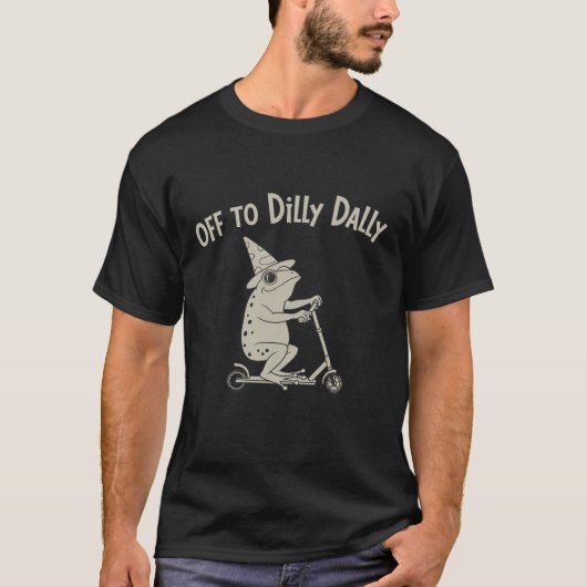 Kikker treuzelt geboren om te treuzelen domme meme t-shirt (Voorkant)