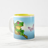 Kikker Tweekleurige Koffiemok (Voorkant links)