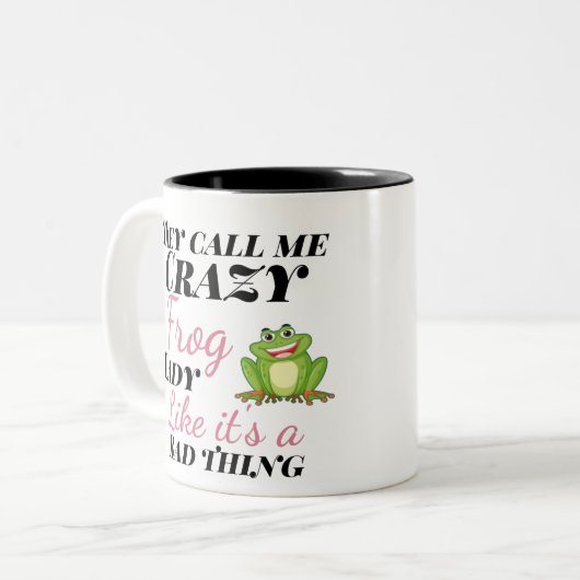 kikker tweekleurige koffiemok (Voorkant links)