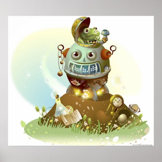 Kikker uit een ufo poster (Voorkant)