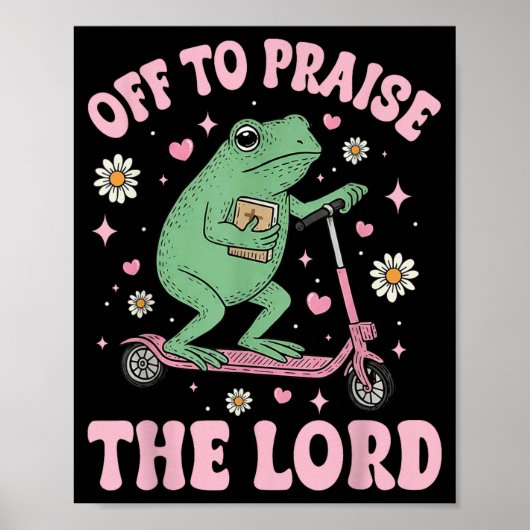 Kikker Uit Lof Heer Illustratie Poster (Voorkant)