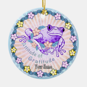 Kikker van Dankbaarheid Keramisch Ornament