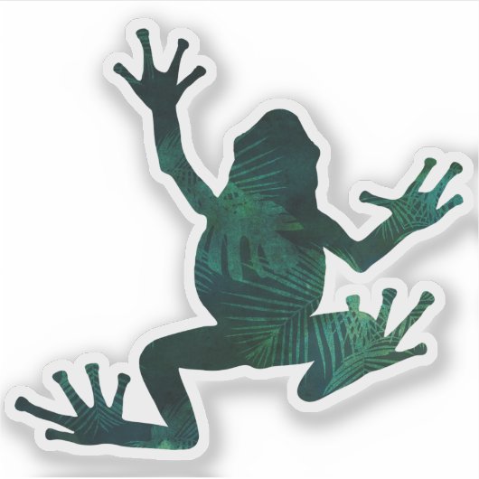  kikker van de botanische boom sticker (Voorkant)
