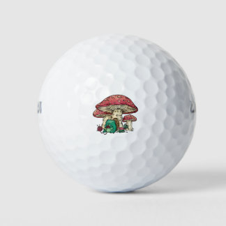 Kikker van de katoenkern met champignon golfballen